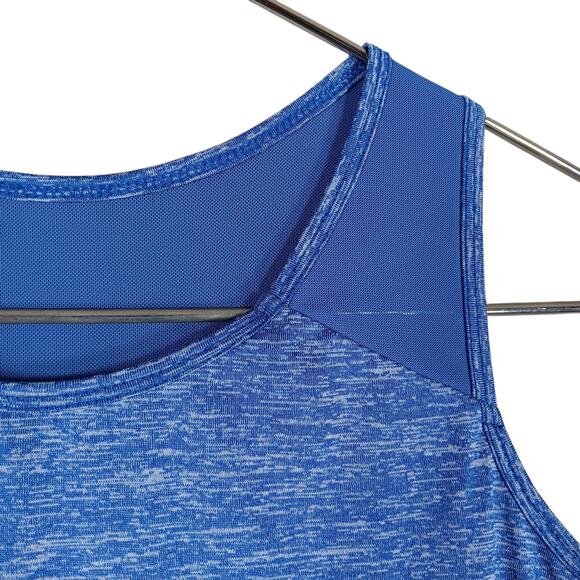 Sporty Yoga Top Size Small Blue Mesh Panels Sleeveless - Picture 4 of 7